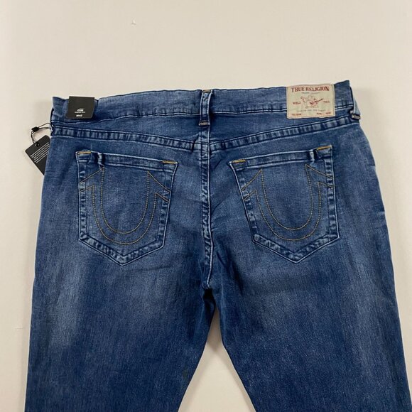 NWT True Religion Geno Relaxed Slim Jeans Men's 42 Stretch Medium Ink Blue SN - Picture 4 of 16
